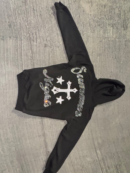 Classic Rhinestone Zip Up Hoodie