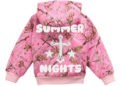 Summer Nights Heavy Cotton Logo Jacket - Pink Camo