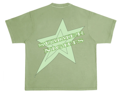 Summer Nights Green Star Logo Graphic Tee